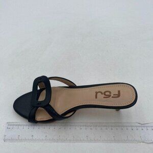 FSJ Women Slip On Mules Summer Open Toe Kitten Low Heel Sandal Ladies Casual Com